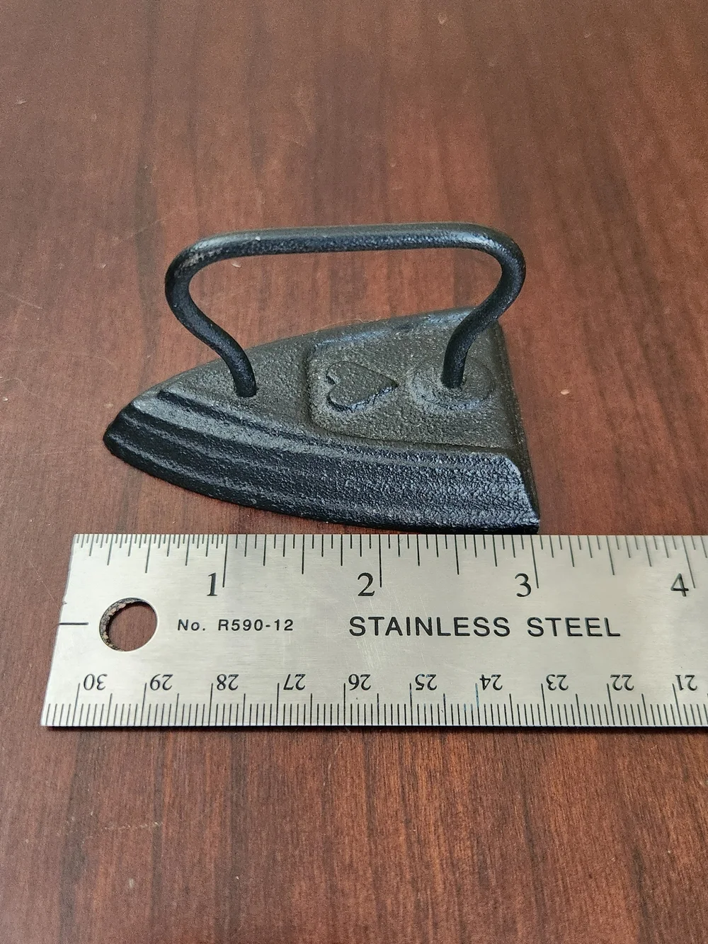 Vintage Miniature Cast Iron Sad Iron Paperweight Doll Accessory